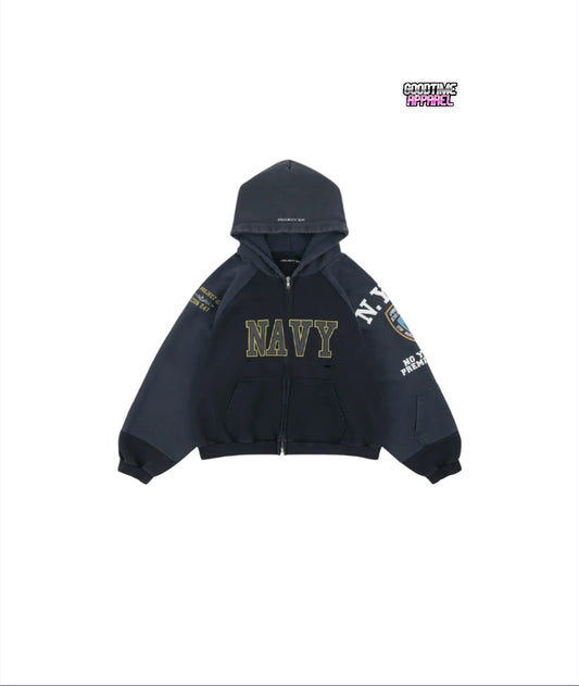 Navy Zip Up