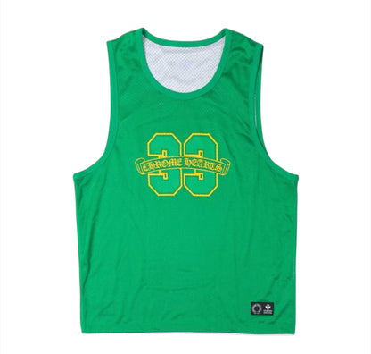 Green Logo Mesh Tank Jersey