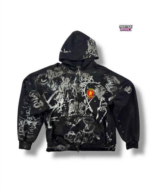 Black Skate Graffiti Hoodie