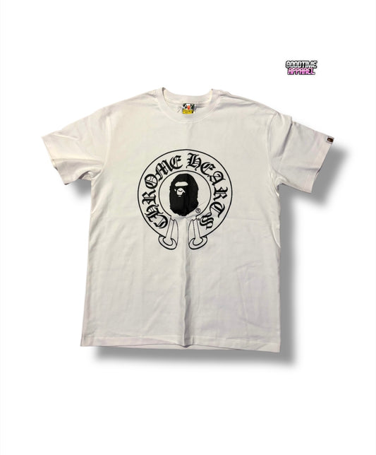 BAPE x Chrome Hearts Baby Milo T-shirt White | A Bathing Ape