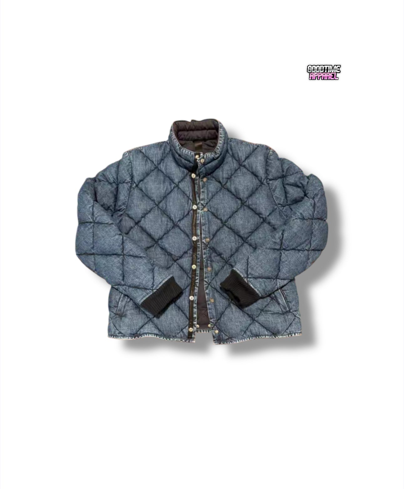 Teenage Kicks Quilted Denim Down Jacket