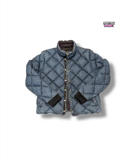 Teenage Kicks Quilted Denim Down Jacket