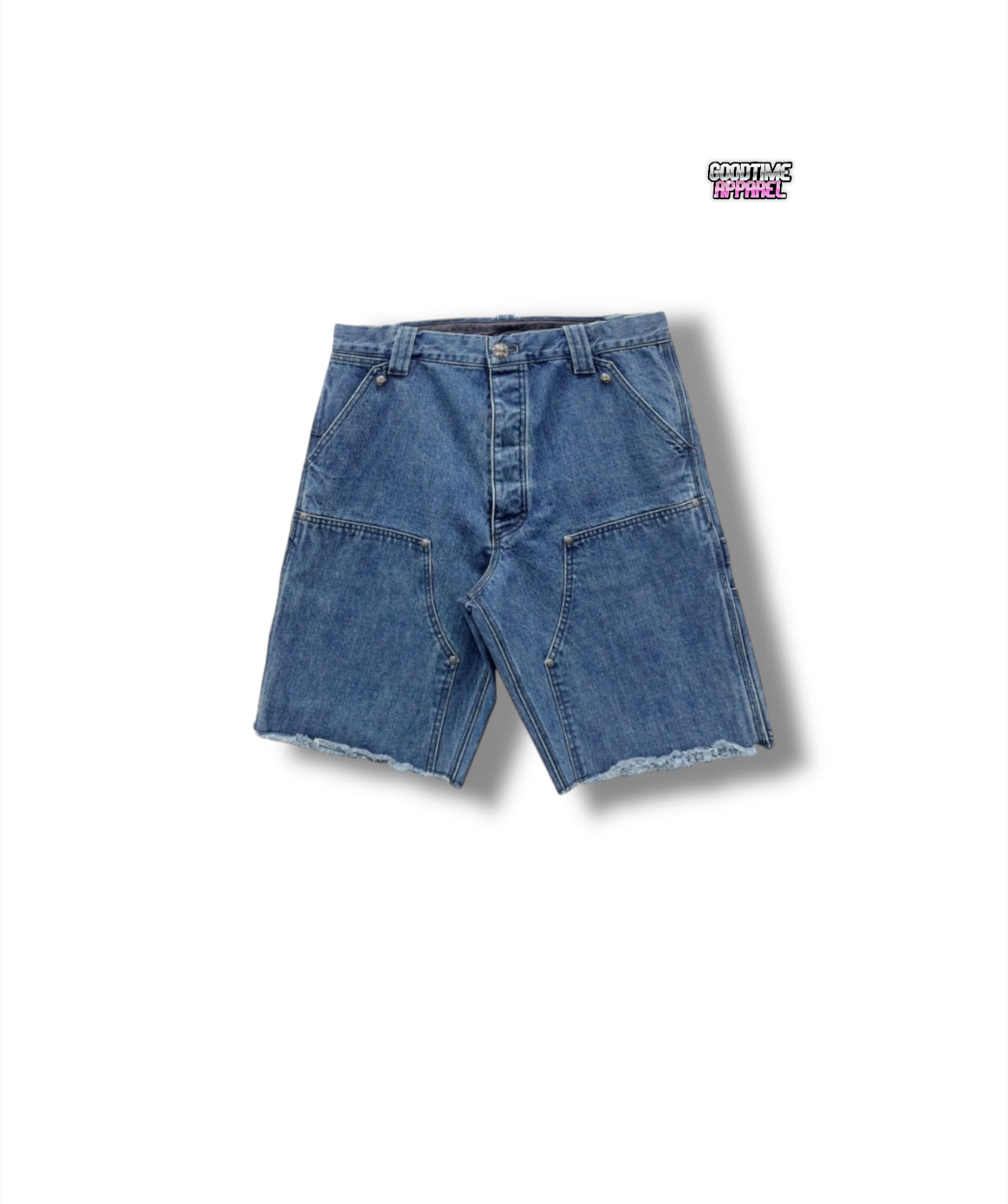 Denim Double Knee Shorts