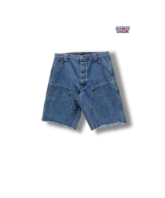Denim Double Knee Shorts